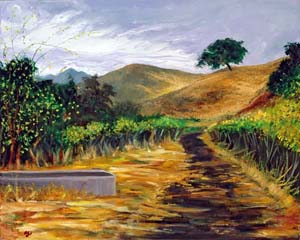 Painting of Harvey Bear Ranch by artist Angie Young