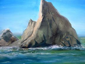 Seascape at Martins Beach by artist Angie Young