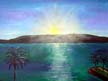 Sunrise on the Sea of Galilee by artist Angie Young