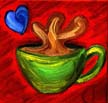 Painting of a teacup by artist Angie Young